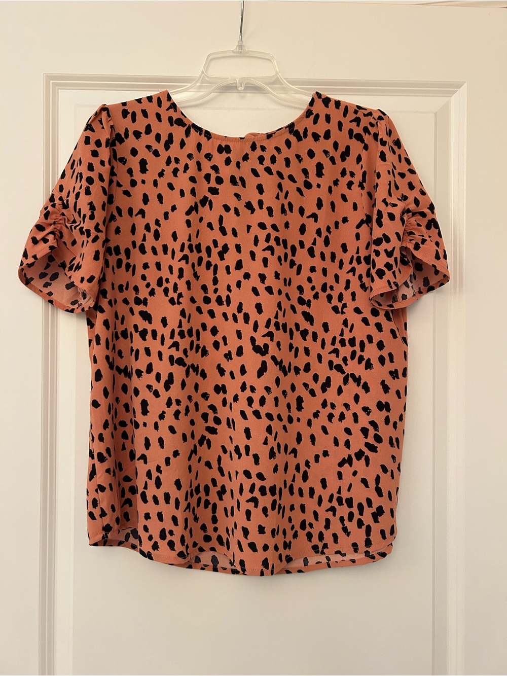 Papermoon Rusty Coral Animal Print Top